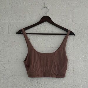 Free people earth tones silky fabric lounge  bra/ cropped top